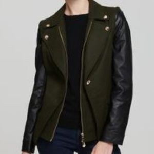Sam Edelman Convertable Leather Combination Jacket